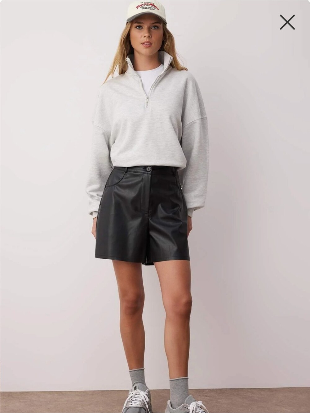 Trendyol Black Faux Leather High-Rise Women’s Shorts